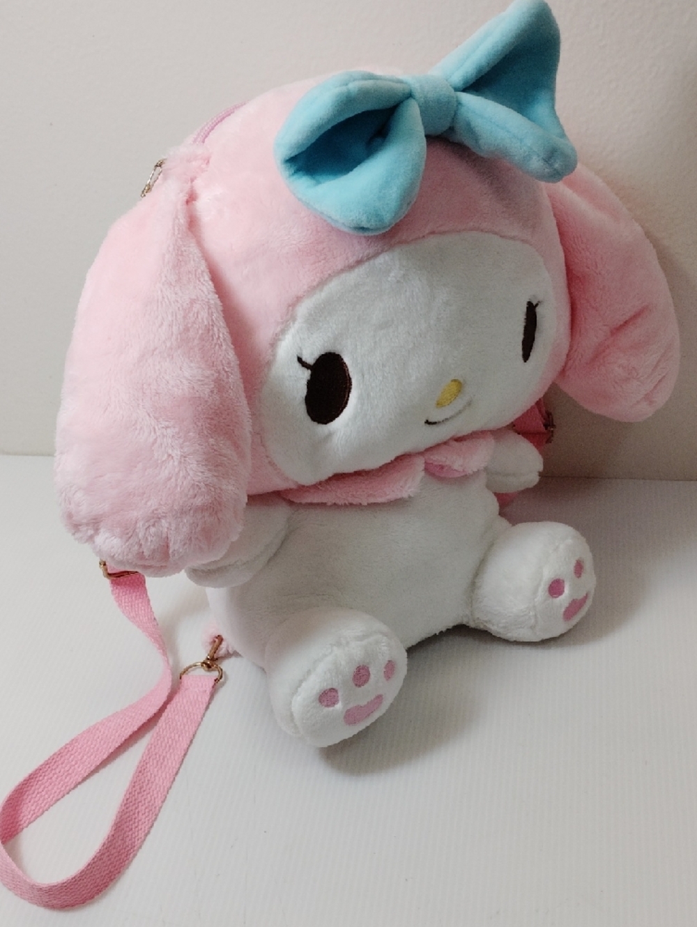 Sanrio My Melody Plush Backpack - Pink, White & Blue Bow, Hello Kitty And Friend - Picture 8 of 11